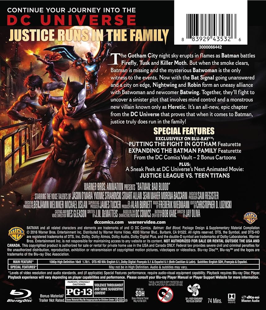 Amazon.com: Batman: Bad Blood (Blu-ray) : Various: Movies & TV